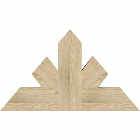 Ekena Millwork Saratoga Rough Sawn Timber Gable Bracket, Douglas Fir, 36"W x 21"H x 4"D x 6"F, 14/12 Pitch GBW036X21X0406SAR00RDF